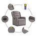 Massagestoel elektrisch verstelbaar stof taupe
