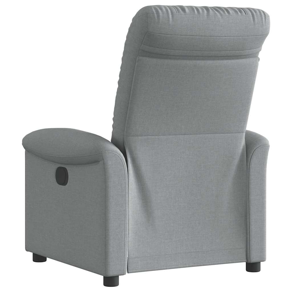 Fauteuil elektrisch verstelbaar stof lichtgrijs