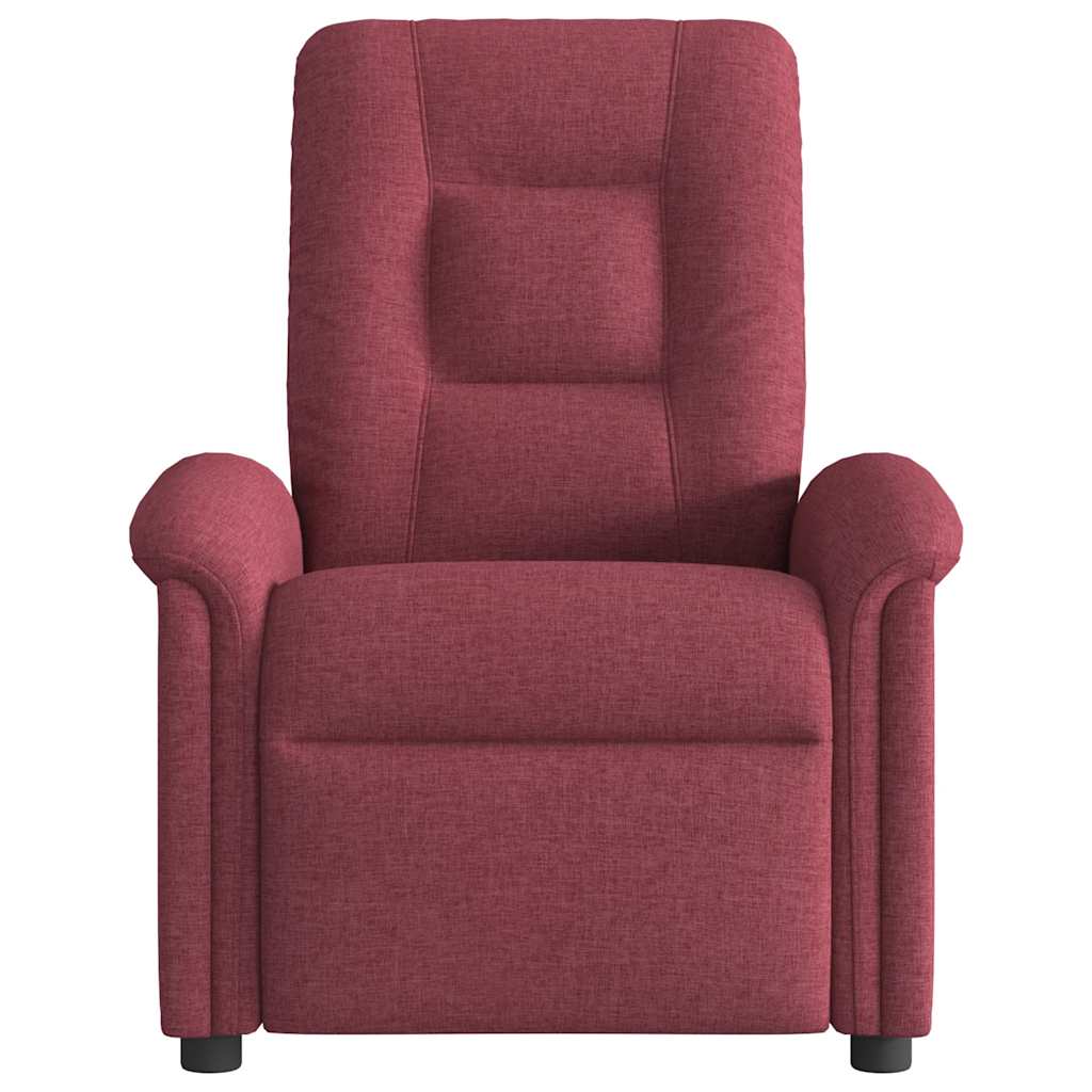 Fauteuil verstelbaar elektrisch stof wijnrood