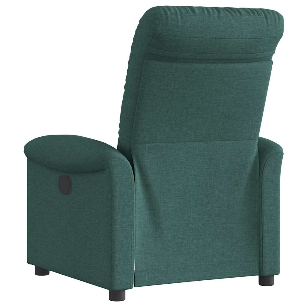 Fauteuil verstelbaar elektrisch stof donkergroen