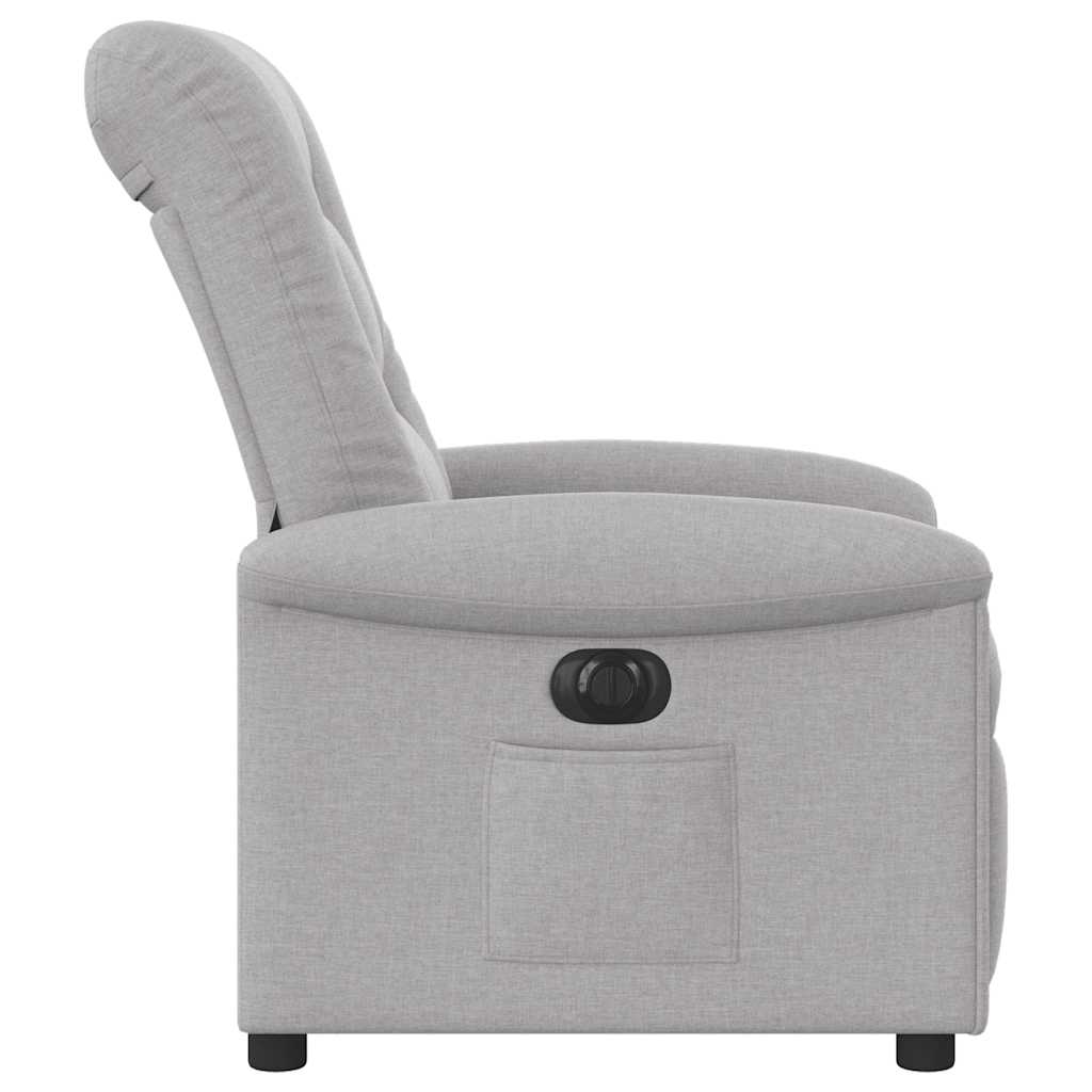Fauteuil elektrisch verstelbaar stof wolk grijs
