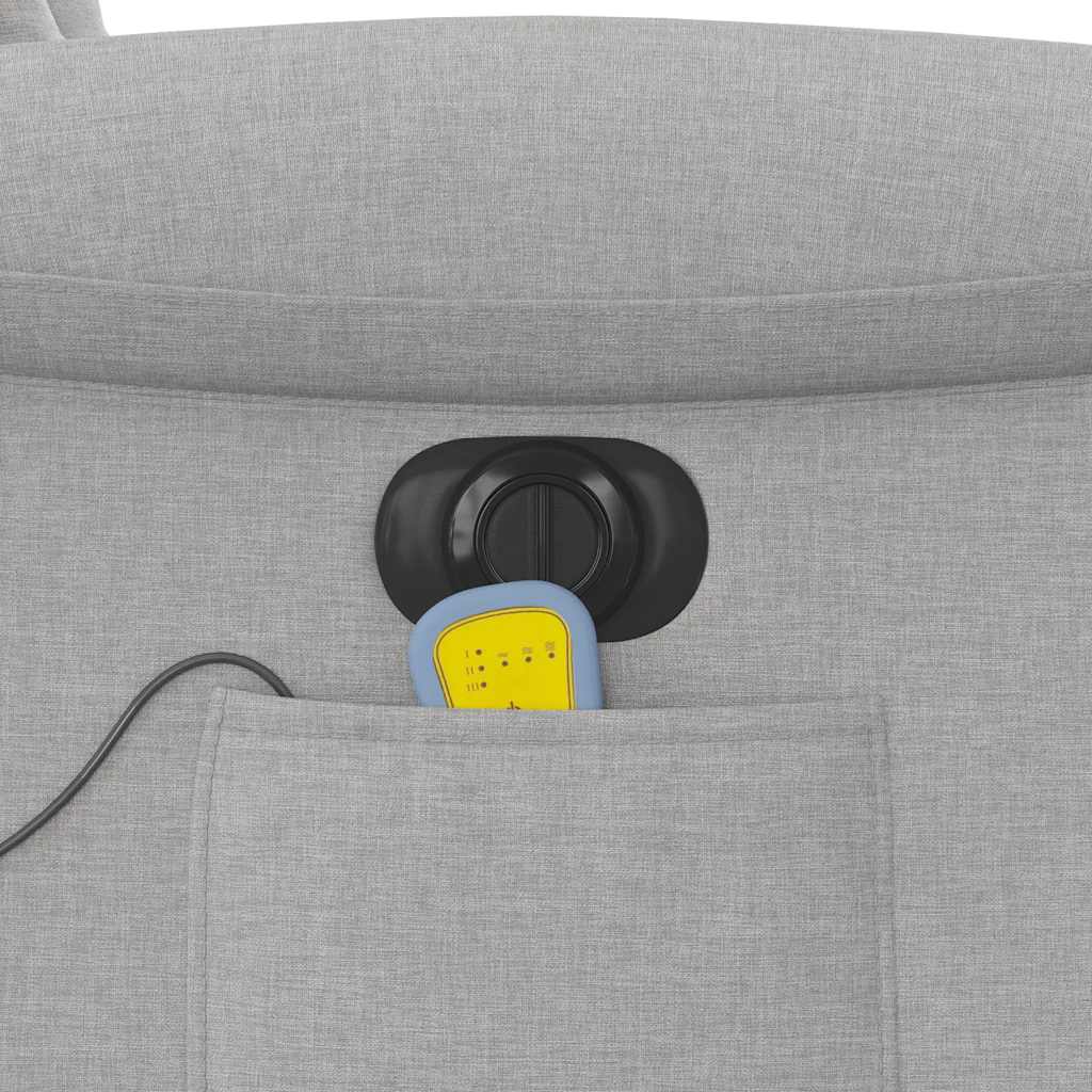 Massagestoel elektrisch verstelbaar stof wolk grijs