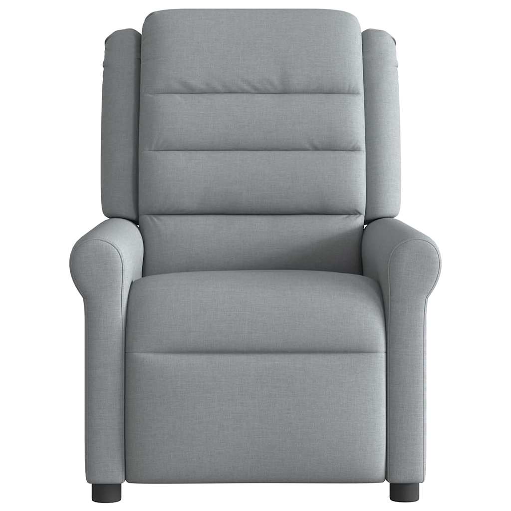 Fauteuil elektrisch verstelbaar stof lichtgrijs