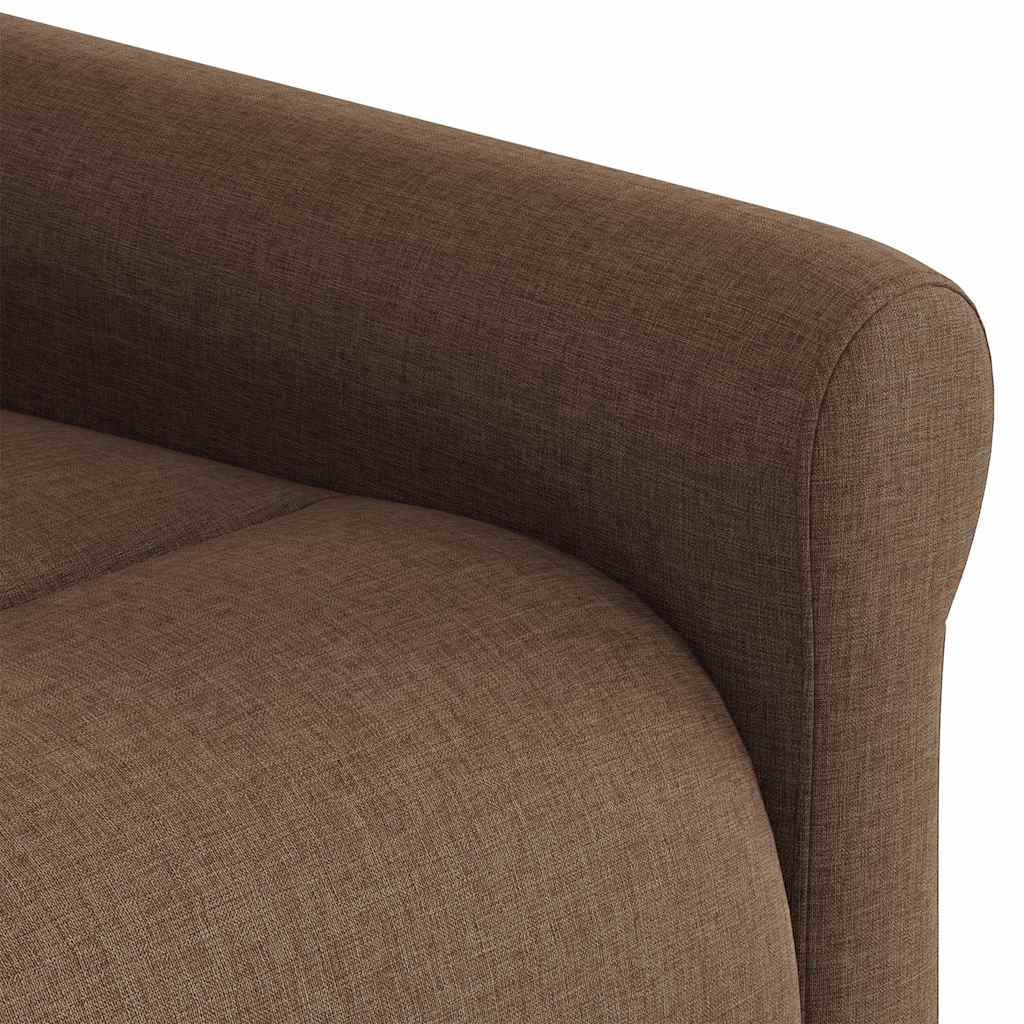 Fauteuil verstelbaar elektrisch stof bruin