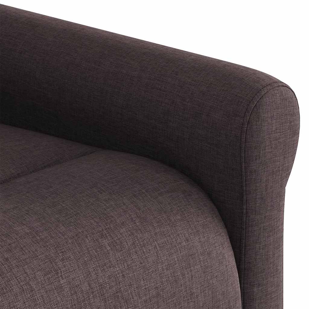 Fauteuil verstelbaar elektrisch stof donkerbruin