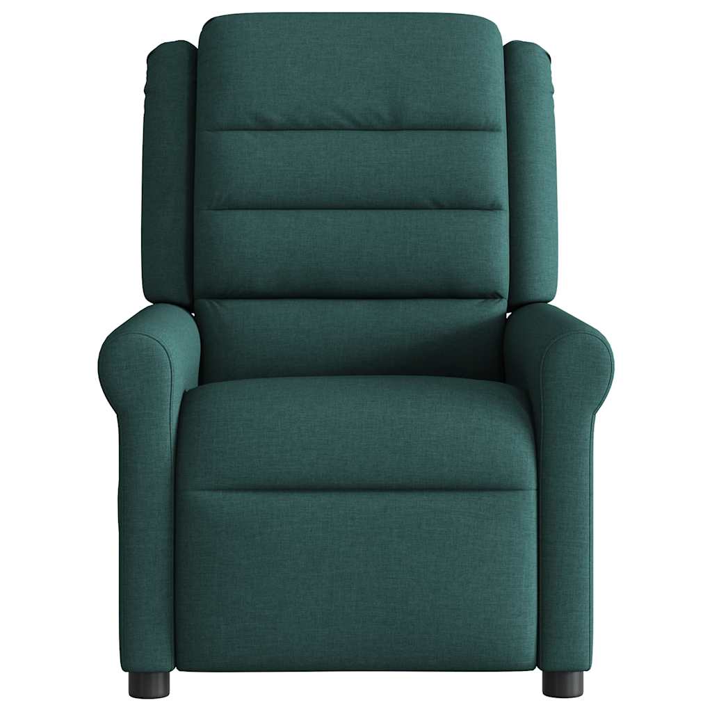 Fauteuil verstelbaar elektrisch stof donkergroen
