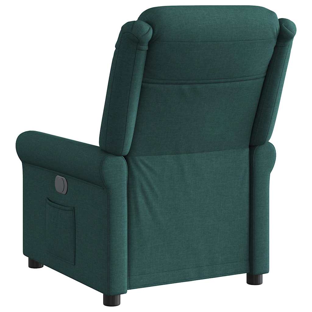 Fauteuil verstelbaar elektrisch stof donkergroen