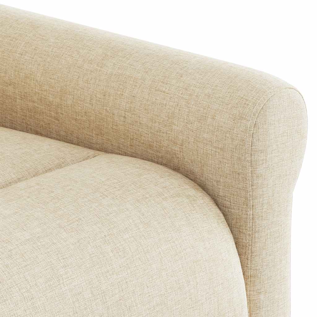 Fauteuil verstelbaar elektrisch stof crèmekleurig