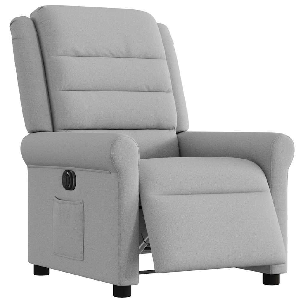Fauteuil elektrisch verstelbaar stof wolk grijs