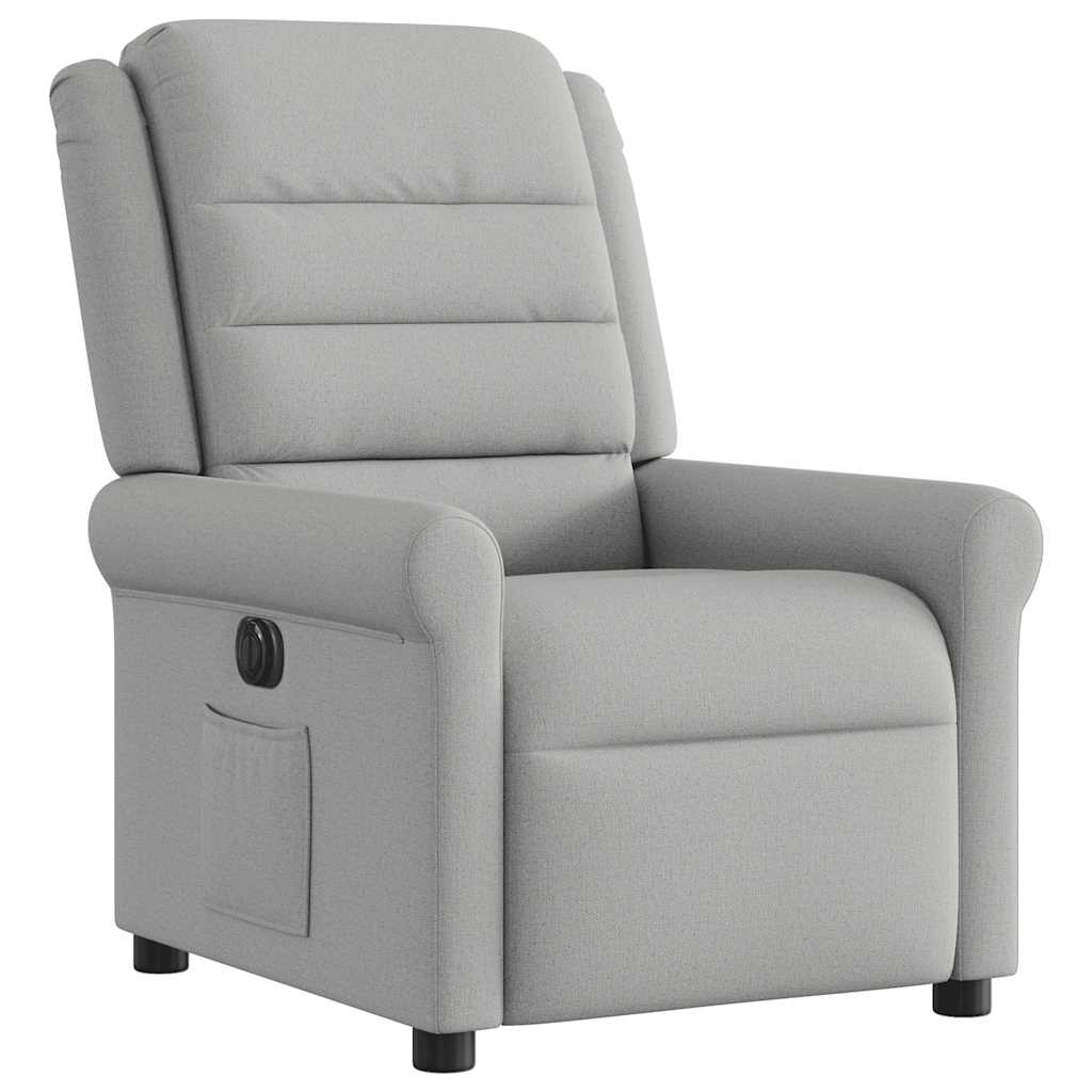 Fauteuil elektrisch verstelbaar stof wolk grijs