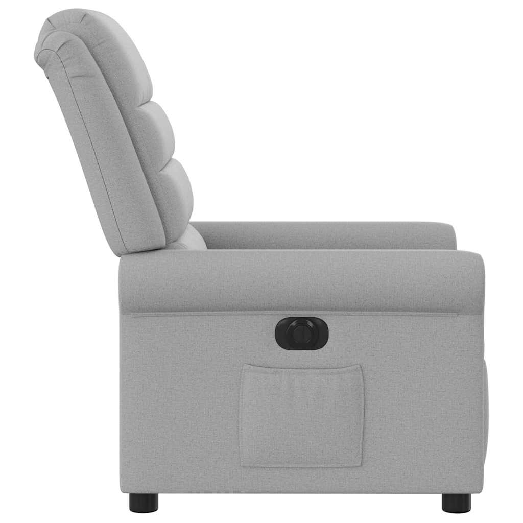 Fauteuil elektrisch verstelbaar stof wolk grijs