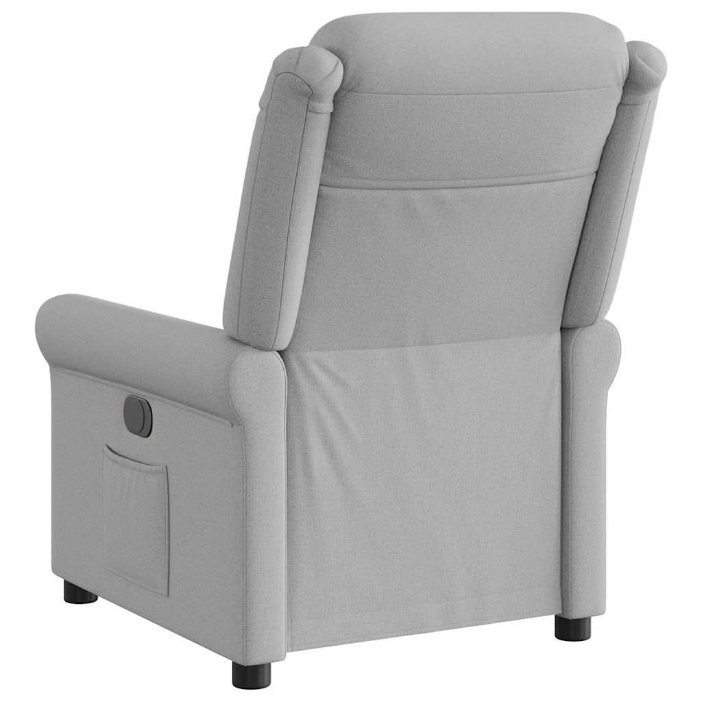 Fauteuil elektrisch verstelbaar stof wolk grijs