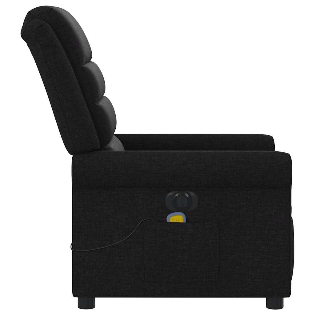 Massagestoel elektrisch verstelbaar stof zwart