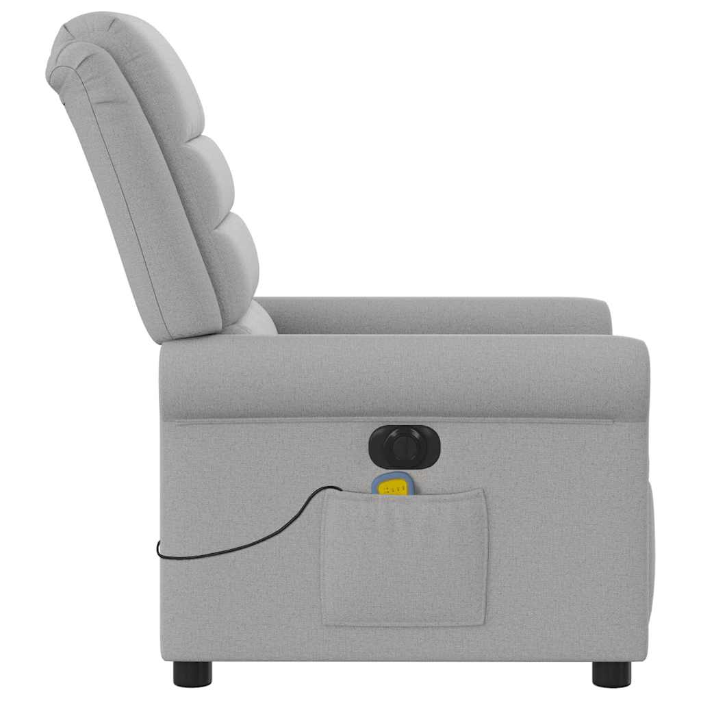 Massagestoel elektrisch verstelbaar stof wolk grijs