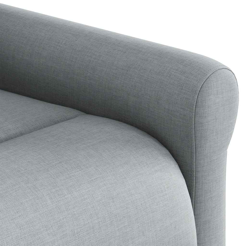 Fauteuil elektrisch verstelbaar stof lichtgrijs