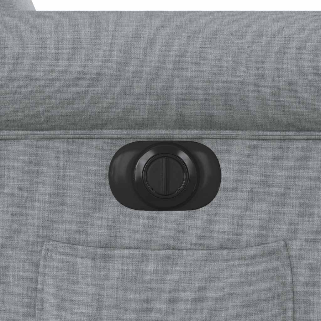 Fauteuil elektrisch verstelbaar stof lichtgrijs