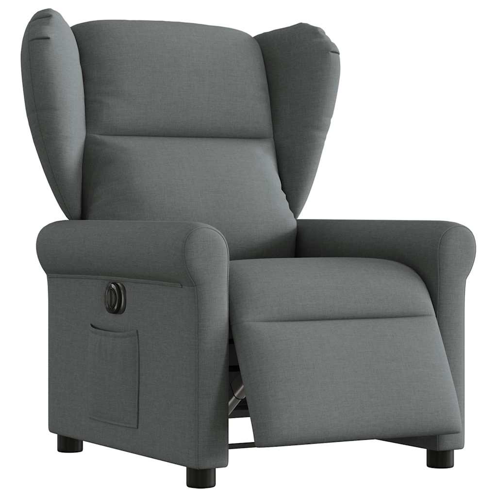Fauteuil elektrisch verstelbaar stof donkergrijs
