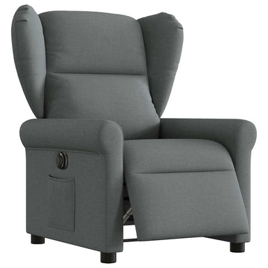 Fauteuil elektrisch verstelbaar stof donkergrijs