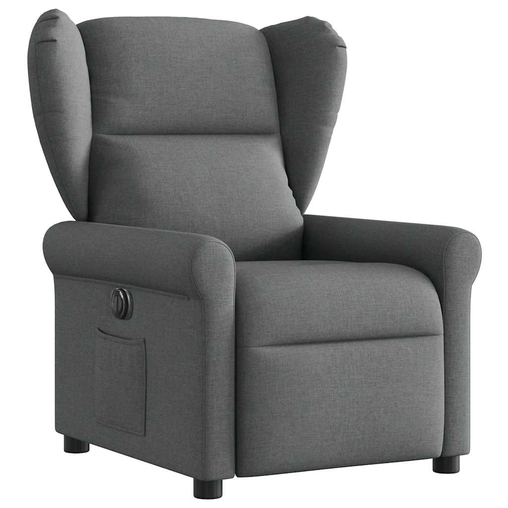 Fauteuil elektrisch verstelbaar stof donkergrijs