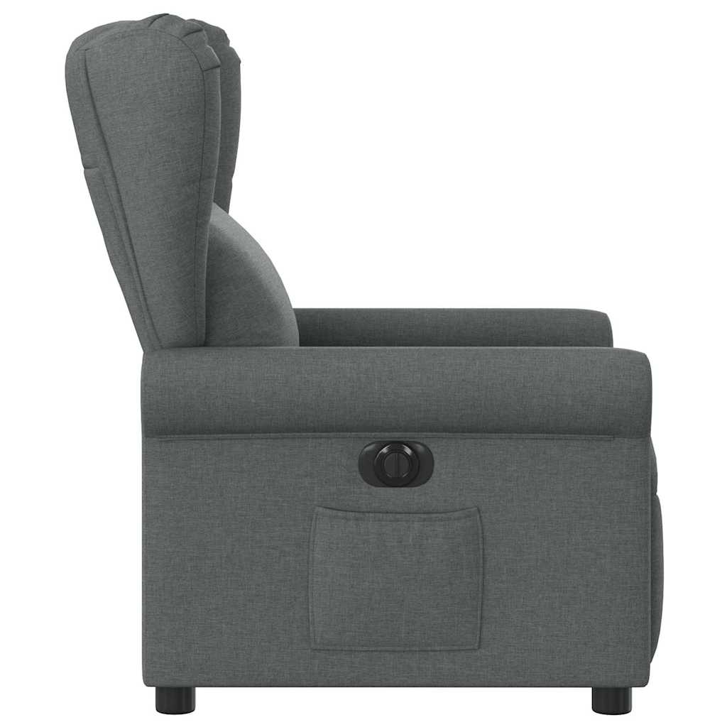 Fauteuil elektrisch verstelbaar stof donkergrijs