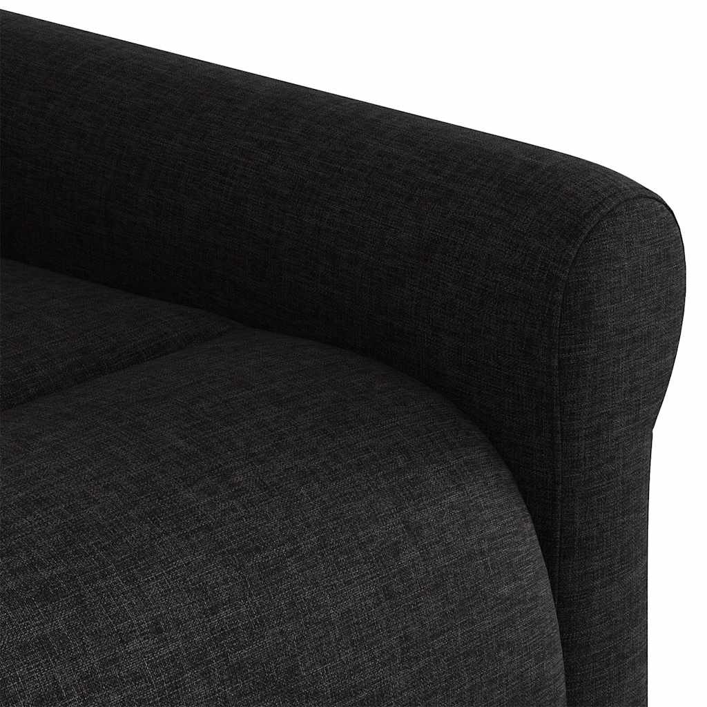 Fauteuil verstelbaar elektrisch stof zwart