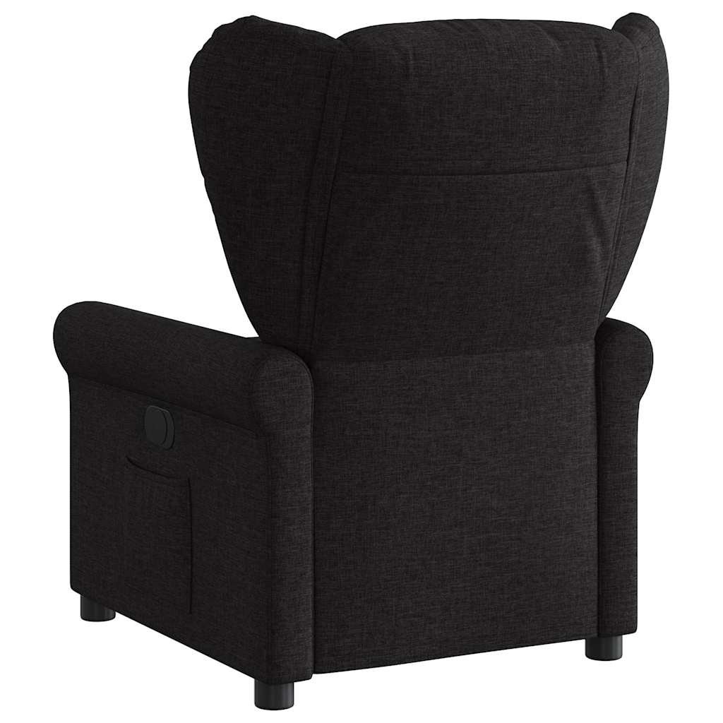 Fauteuil verstelbaar elektrisch stof zwart