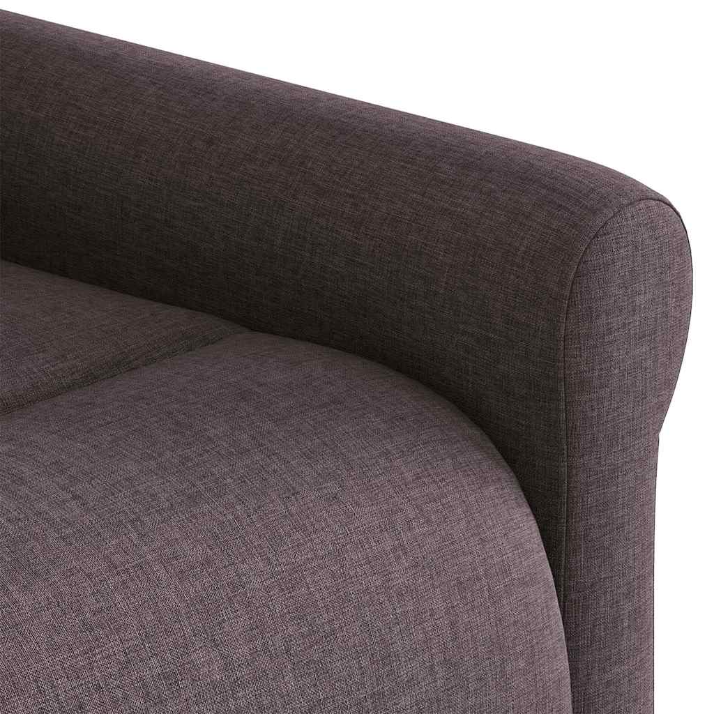 Fauteuil verstelbaar elektrisch stof donkerbruin