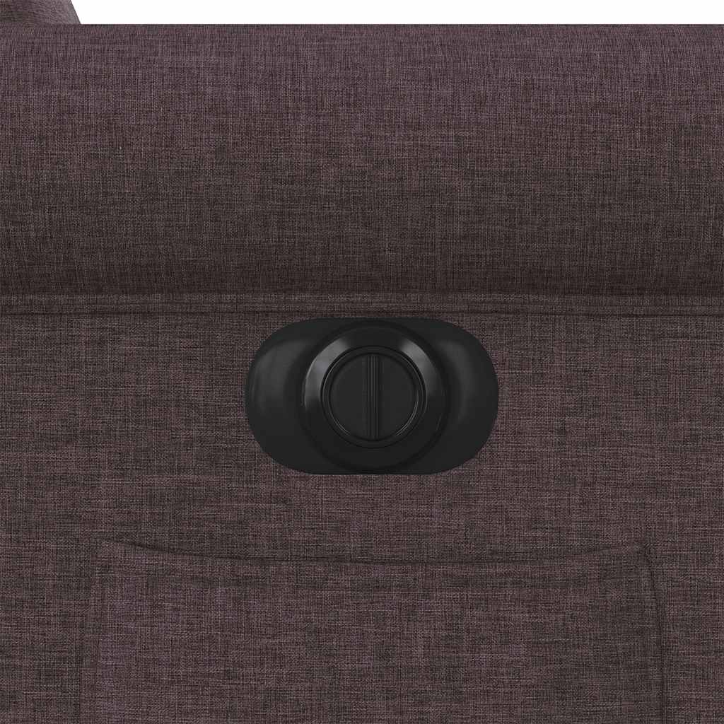 Fauteuil verstelbaar elektrisch stof donkerbruin