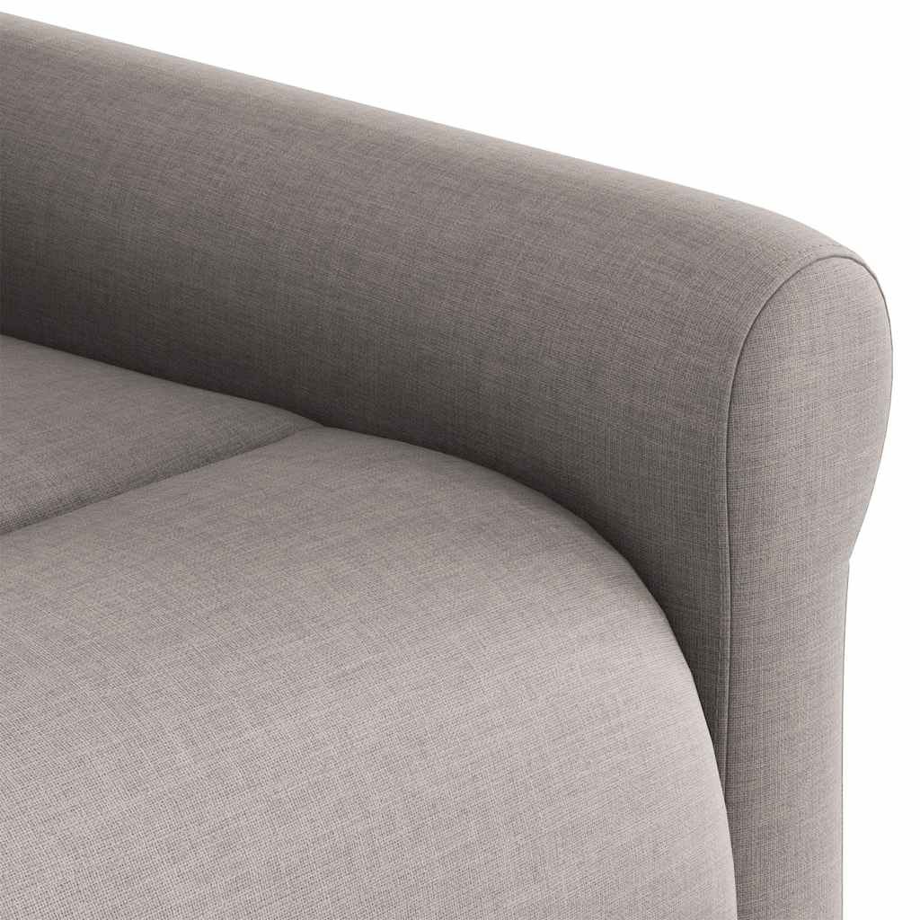 Fauteuil verstelbaar elektrisch stof taupe