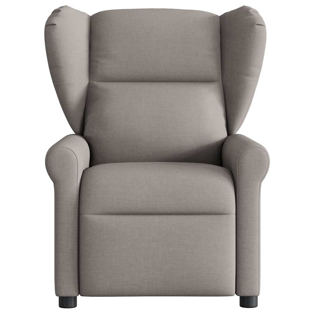 Fauteuil verstelbaar elektrisch stof taupe