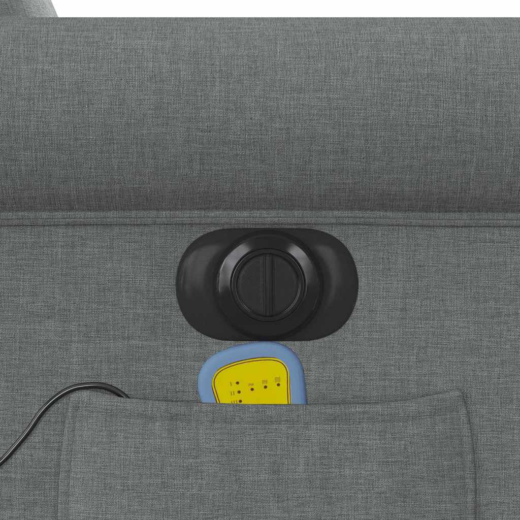 Massagestoel elektrisch verstelbaar stof donkergrijs