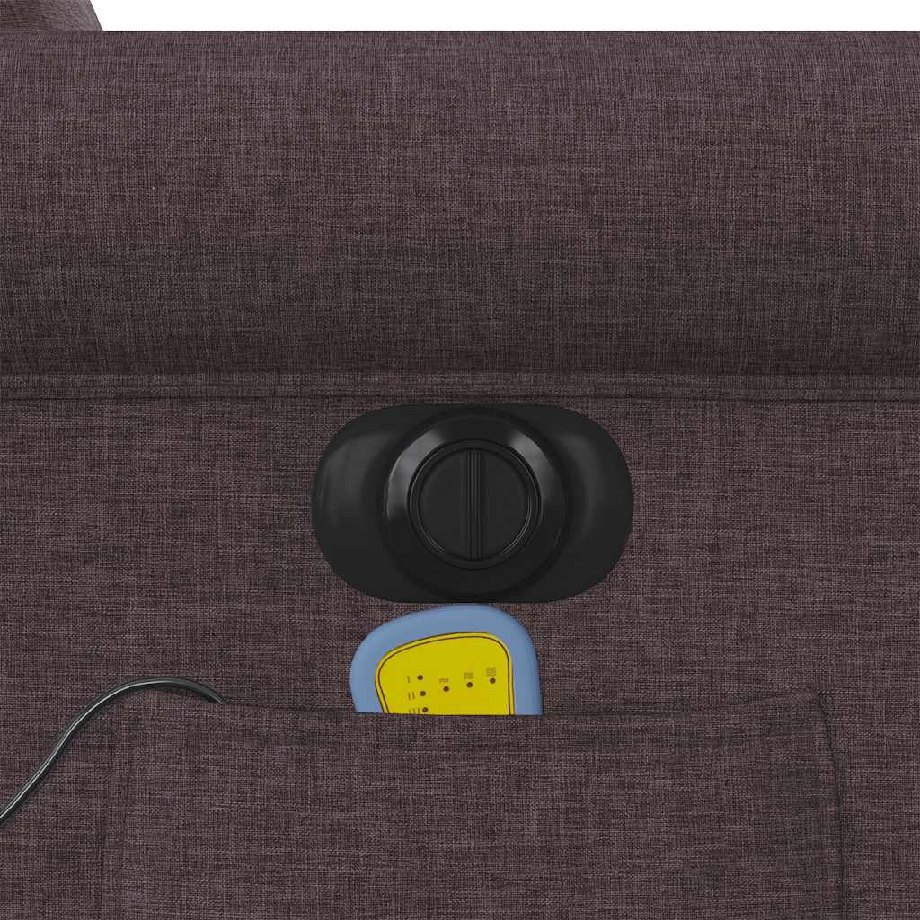Massagestoel elektrisch verstelbaar stof donkerbruin