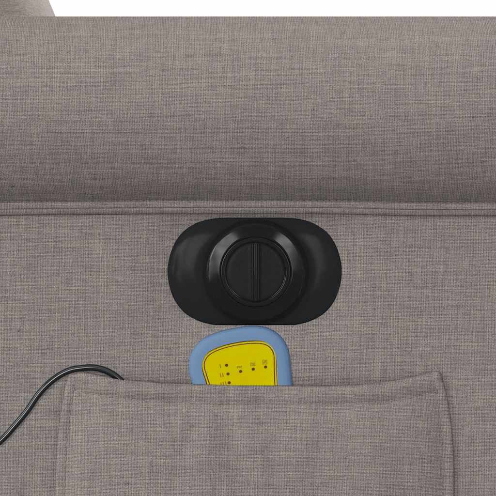 Massagestoel elektrisch verstelbaar stof taupe
