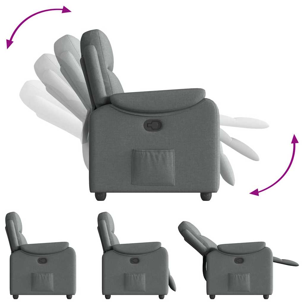 Relaxfauteuil donkergrijze stof