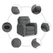 Relaxfauteuil donkergrijze stof