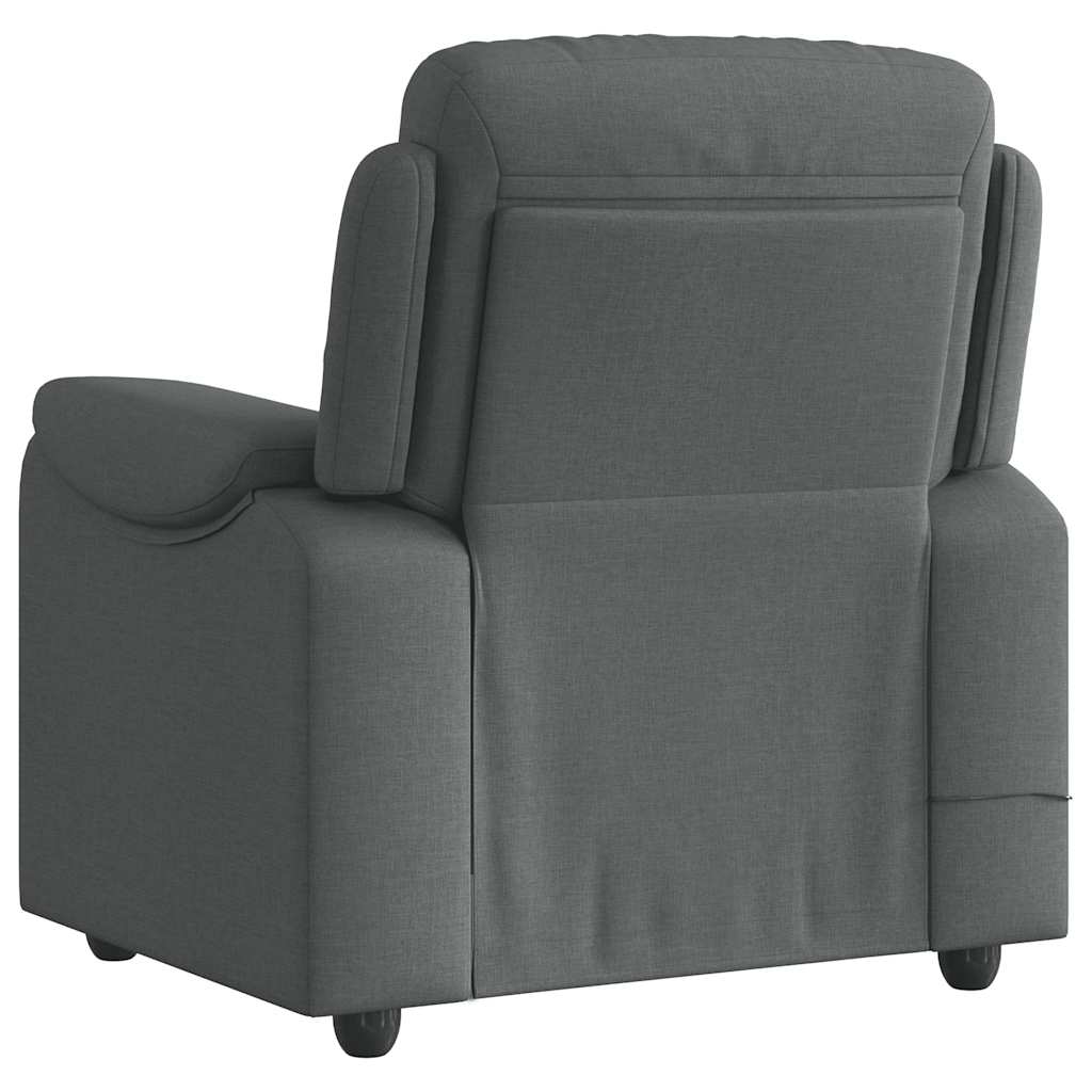 Massagestoel in donkergrijze stof