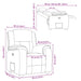 Relaxfauteuil donkergrijze stof