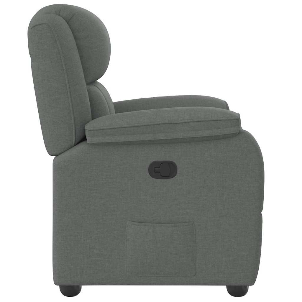 Relaxfauteuil donkergrijze stof