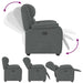 Relaxfauteuil donkergrijze stof