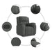 Relaxfauteuil donkergrijze stof