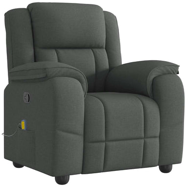 Massagestoel in donkergrijze stof