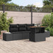 Tuinbankenset 5 st Zwart en Bruin