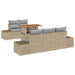 Tuinbankenset 6 st Beige en Grijs