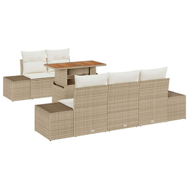 Tuinbankenset 6 st Beige en Crème