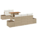 Tuinbankenset 6 st Beige en Crème