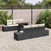 Tuinbankenset 7 st Zwart poly rattan