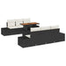Tuinbankenset 7 st Zwart poly rattan