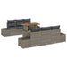 Tuinbankenset 7 st Grijs poly rattan