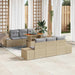 Tuinbankenset 7 st Beige poly rattan