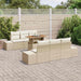 Tuinbankenset 7 st Beige poly rattan